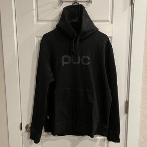 POC Sports Logo Hooded Sweatshirt Men's Large Uranium Black